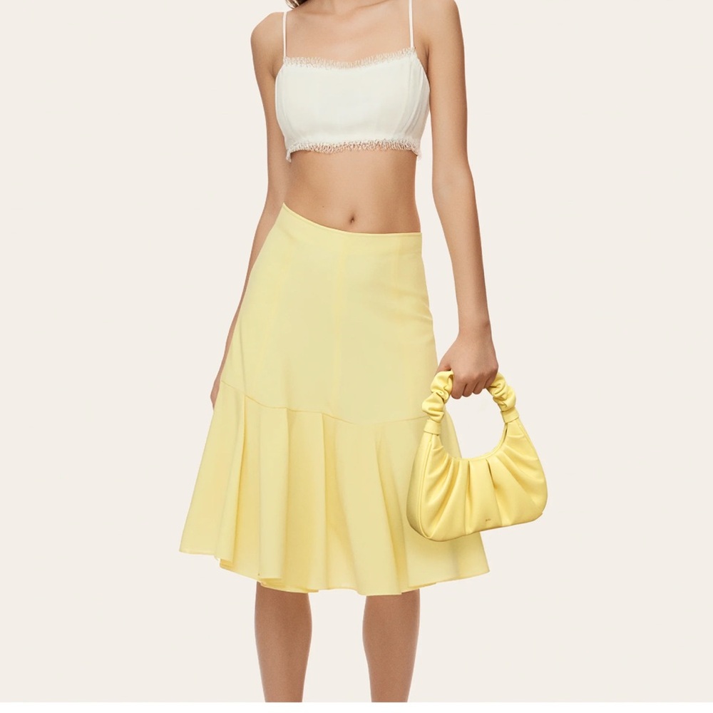 JW PEI Gabbi Ruched Hobo Handbag - Light butter Yellow vegan leather